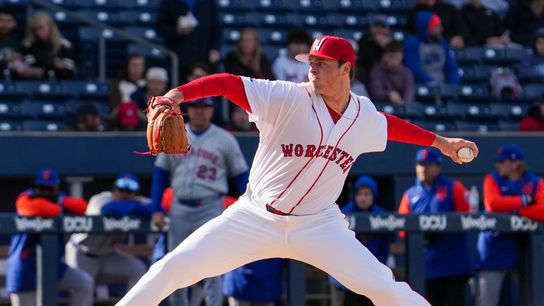 Red Sox call on Jake Bennett amid rotation injuries after offseason trade taken at BSJ Headquarters. Photo by Rick Cinclair/Telegram & Gazette / USA TODAY NETWORK via Imagn Images